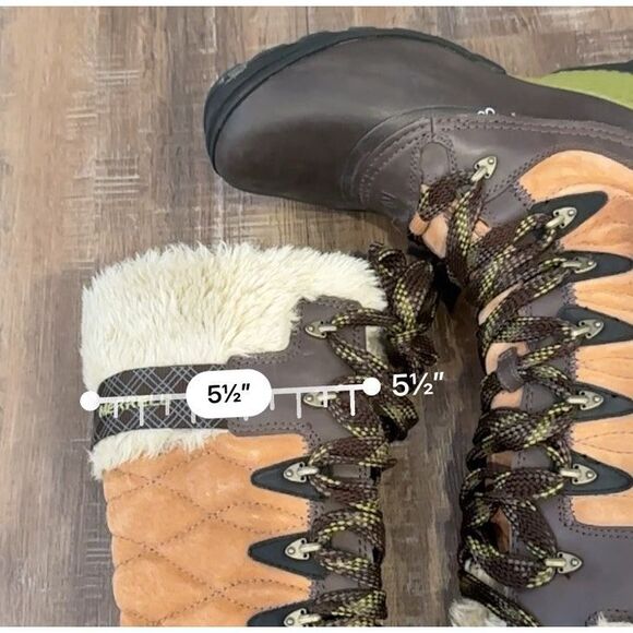 Merrel Boots Womens 8 Winterbelle Peak Waterproof Insulated Faux Fur Brown Boot - Picture 9 of 14